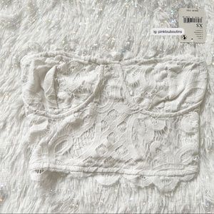 NWT  Adella Corset Bra White